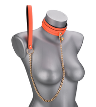 Load image into Gallery viewer, Neon orange collar and lead