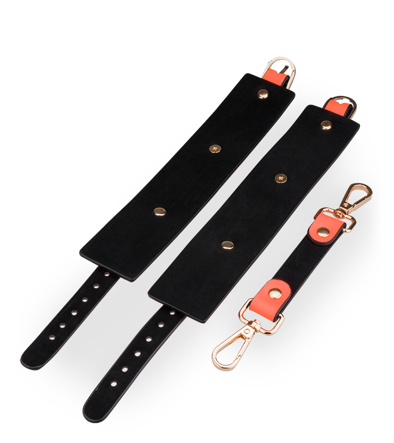 Neon orange handcuffs