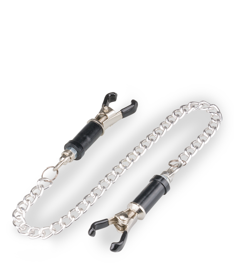 Nipple clamps with chain and weights