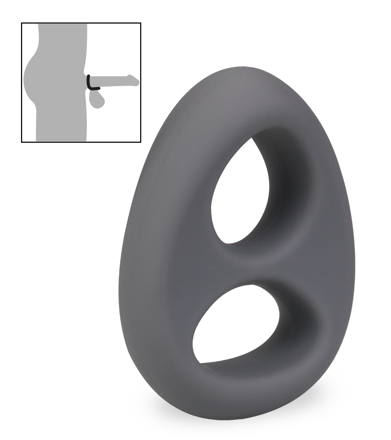 Noot medical-grade silicone double cock ring
