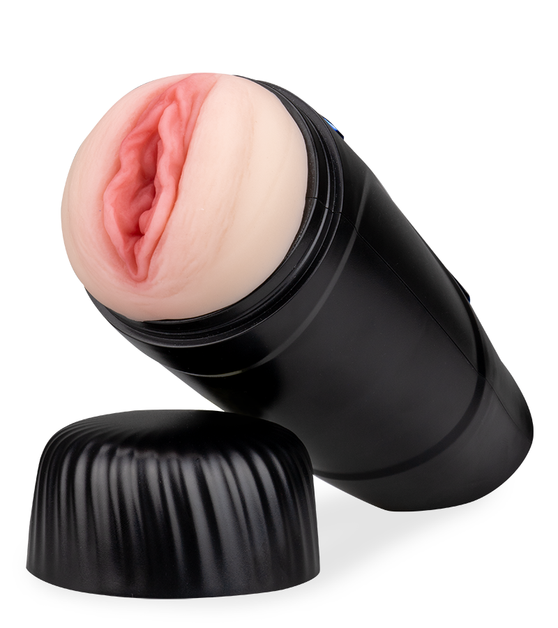 October vibrating masturbator with manual pressure