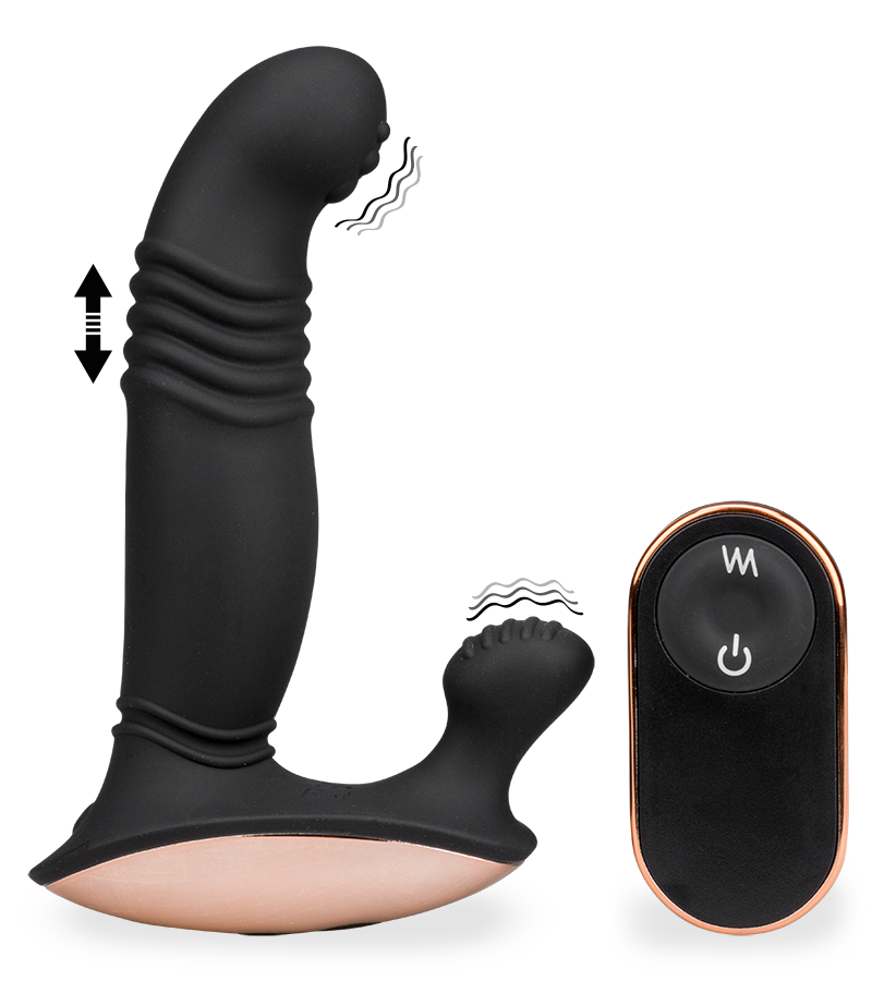 Oliver thrusting and vibrating prostate massager