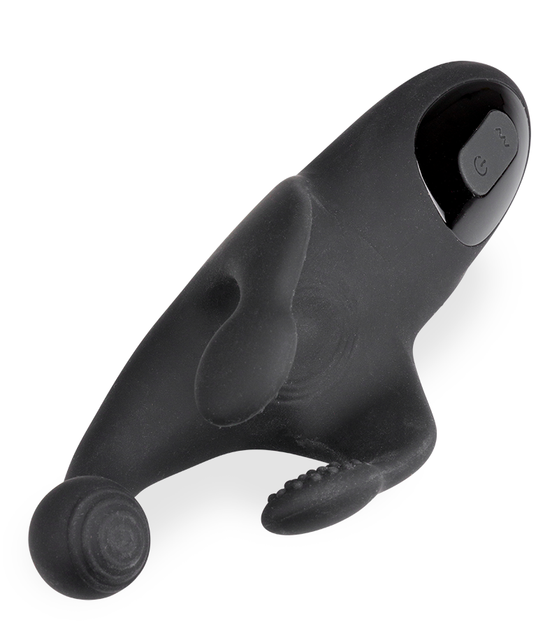 Orgo vibrating and throbbing three-arm masturbator