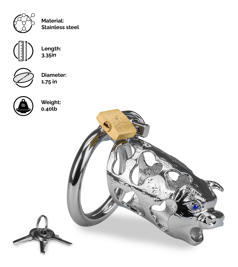 Ox Chinese zodiac penis chastity cage