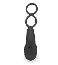 Load image into Gallery viewer, Paolo vibrating and thrusting anal plug with double cockring