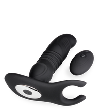 Load image into Gallery viewer, Paris vibrating and thrusting prostate stimulator with testicle massager