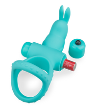 Load image into Gallery viewer, Passionate triple cock ring with vibrating rabbit