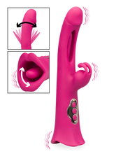 Load image into Gallery viewer, Peace G-spot tapping rabbit vibrator with licking tongue