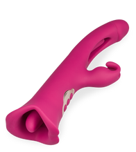 Load image into Gallery viewer, Peace G-spot tapping rabbit vibrator with licking tongue