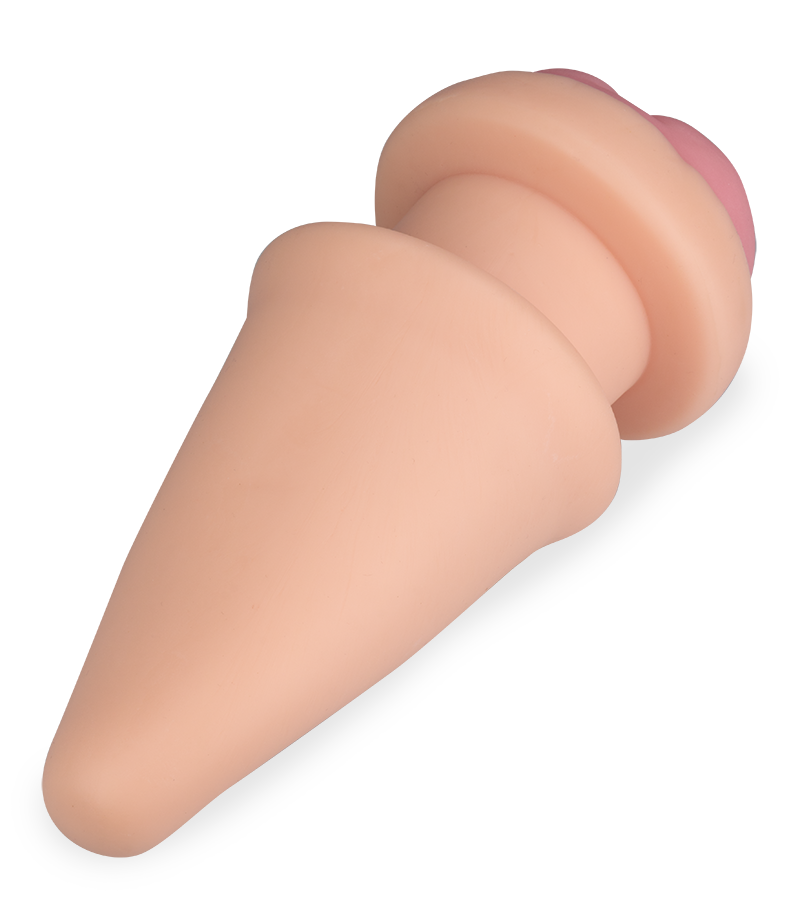 Penetrable butt plug for two