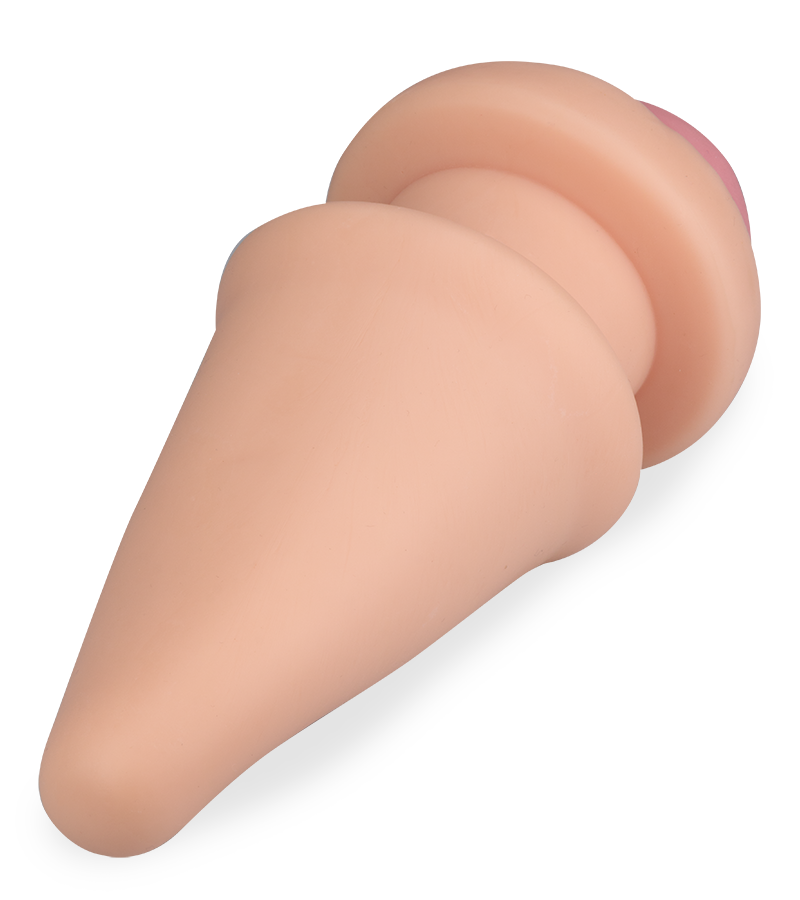 Penetrable butt plug for two
