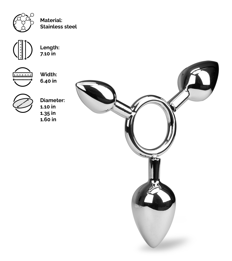 Pepper triple metal anal plug