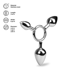 Load image into Gallery viewer, Pepper triple metal anal plug