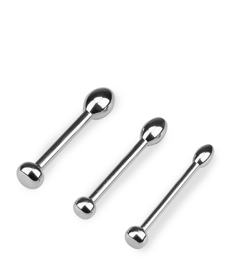 Perseverance set of three penis plugs