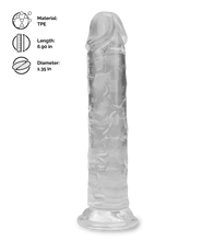 Load image into Gallery viewer, Phantom clear suction cup dildo