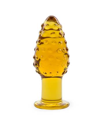 Pineapple glass butt plug