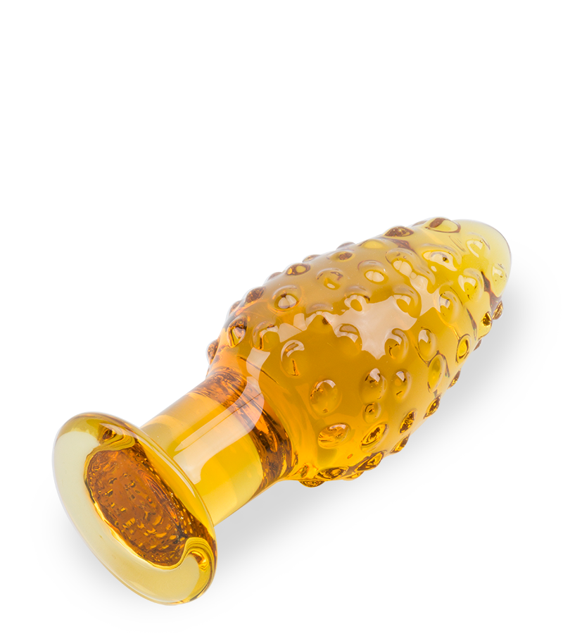 Pineapple glass butt plug