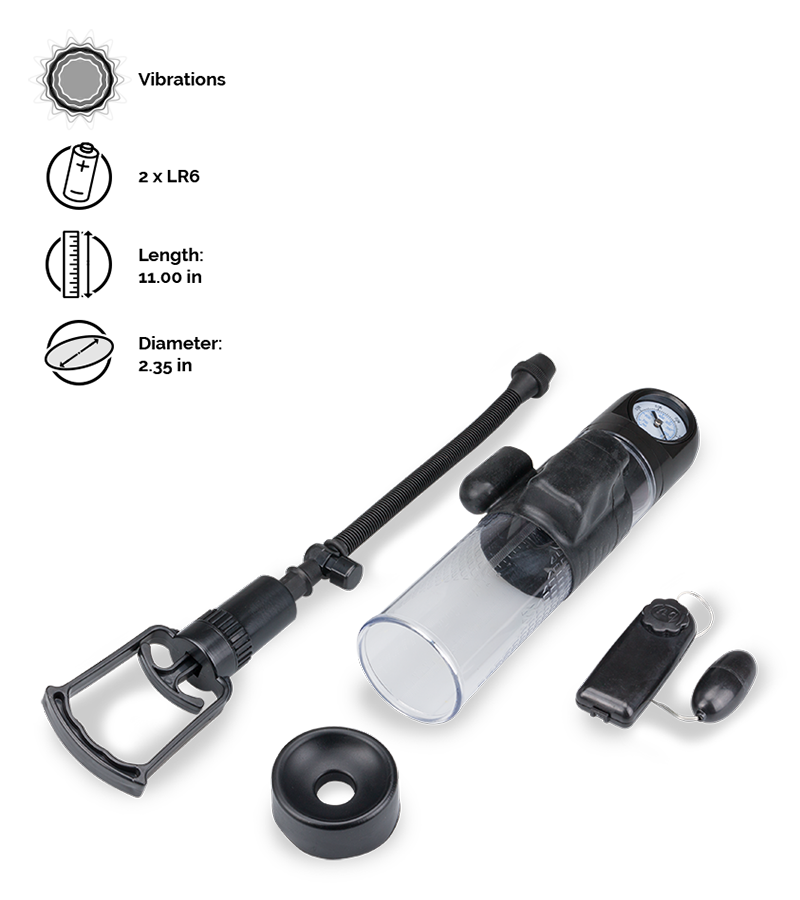 Piston-powered vibrating penis pump