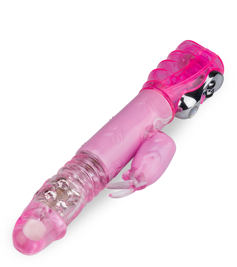 Pleasure thrusting rabbit vibrator