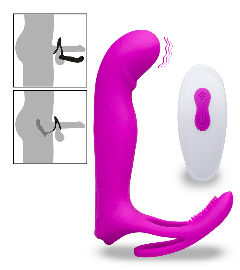Poly multifunctional vibrator with cock ring