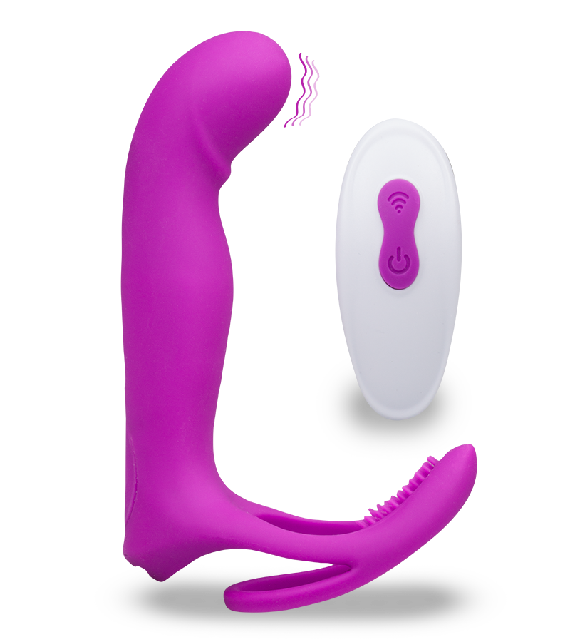 Poly multifunctional vibrator with cock ring