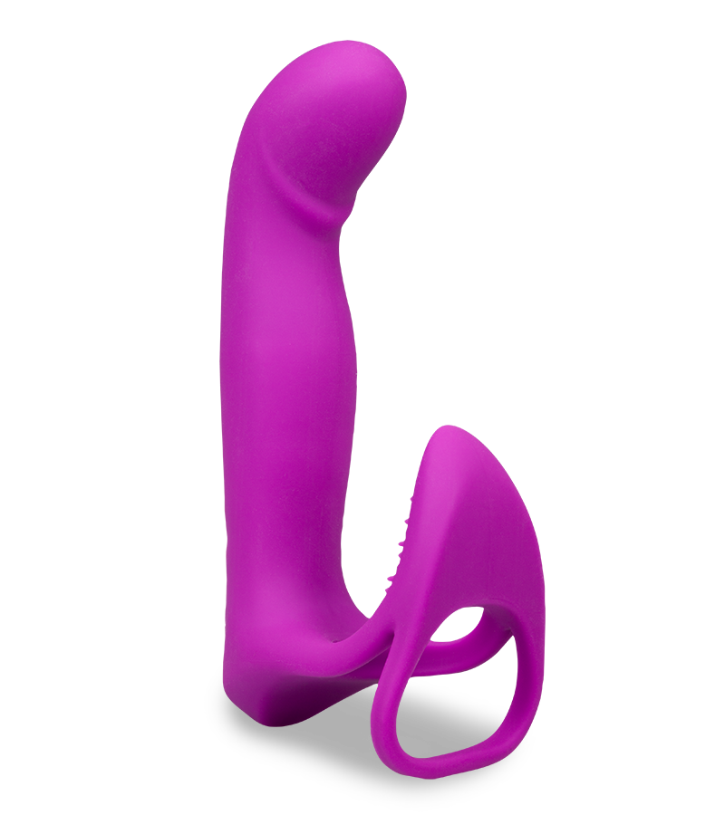 Poly multifunctional vibrator with cock ring
