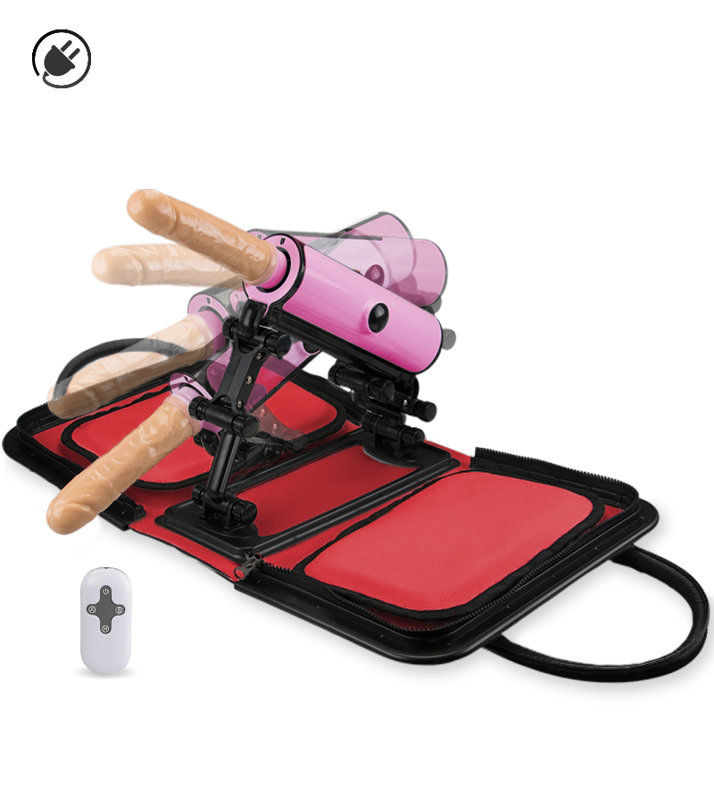Portable sex machine with 3-mode remote control