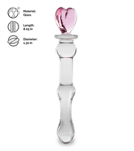 Load image into Gallery viewer, Pretty Heart glass dildo