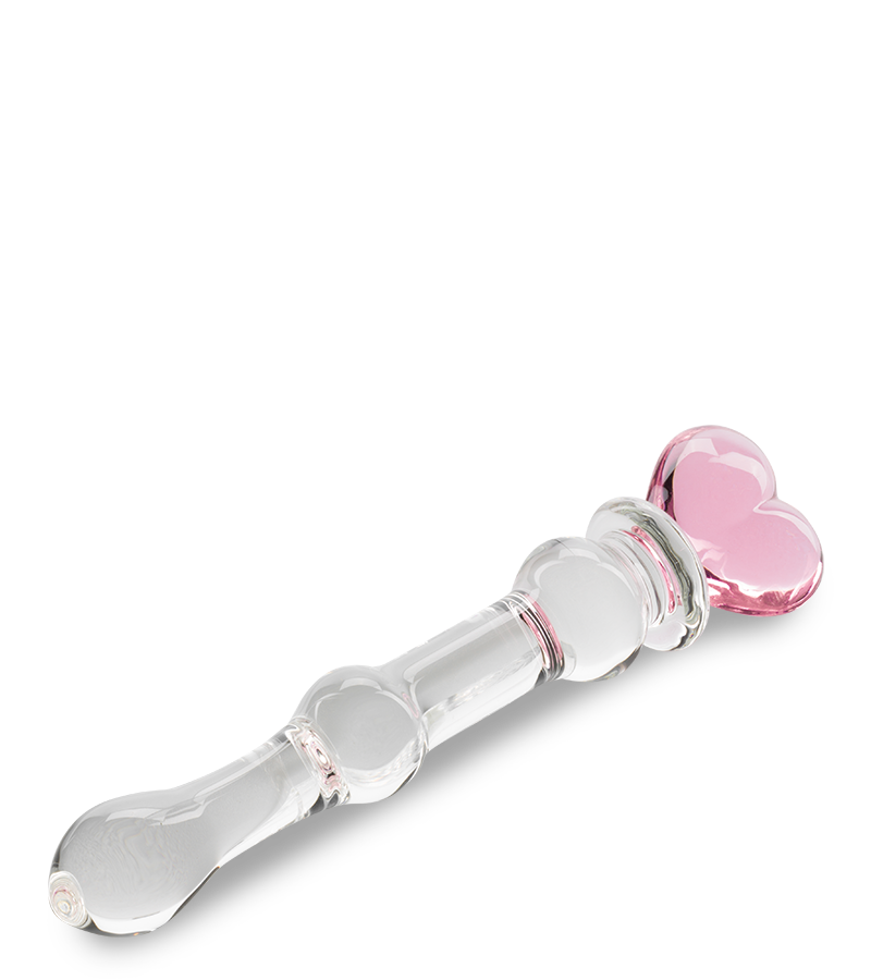 Pretty Heart glass dildo