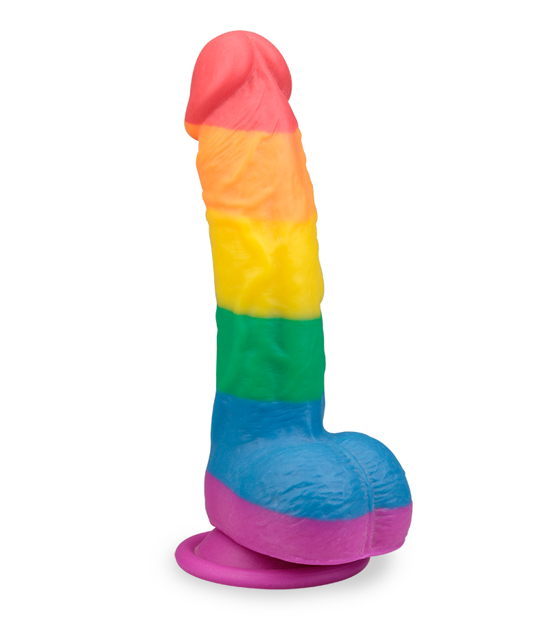 Pride realistic curved suction cup dildo