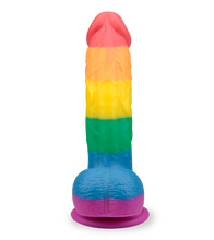Load image into Gallery viewer, Pride realistic curved suction cup dildo