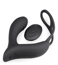Load image into Gallery viewer, Pro P vibrating prostate massager with double cock ring