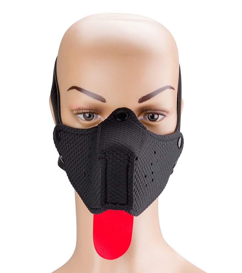 Puppy Play muzzle with tongue