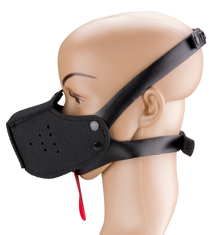 Puppy Play muzzle with tongue