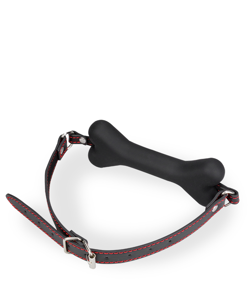 Puppy Play silicone dog bone gag 6.00 inches
