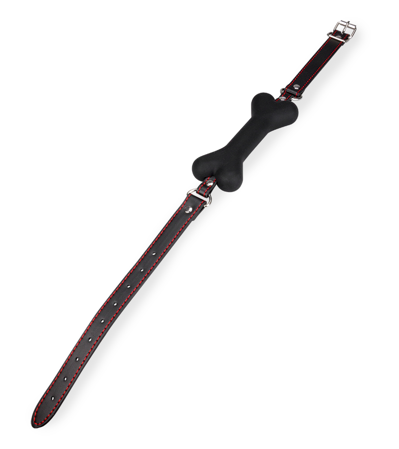 Puppy Play silicone dog bone gag 6.00 inches