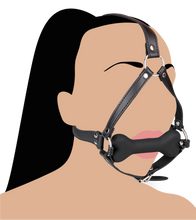 Load image into Gallery viewer, Puppy Play silicone dog bone harness gag 4.75 inches