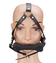 Load image into Gallery viewer, Puppy Play silicone dog bone harness gag 4.75 inches