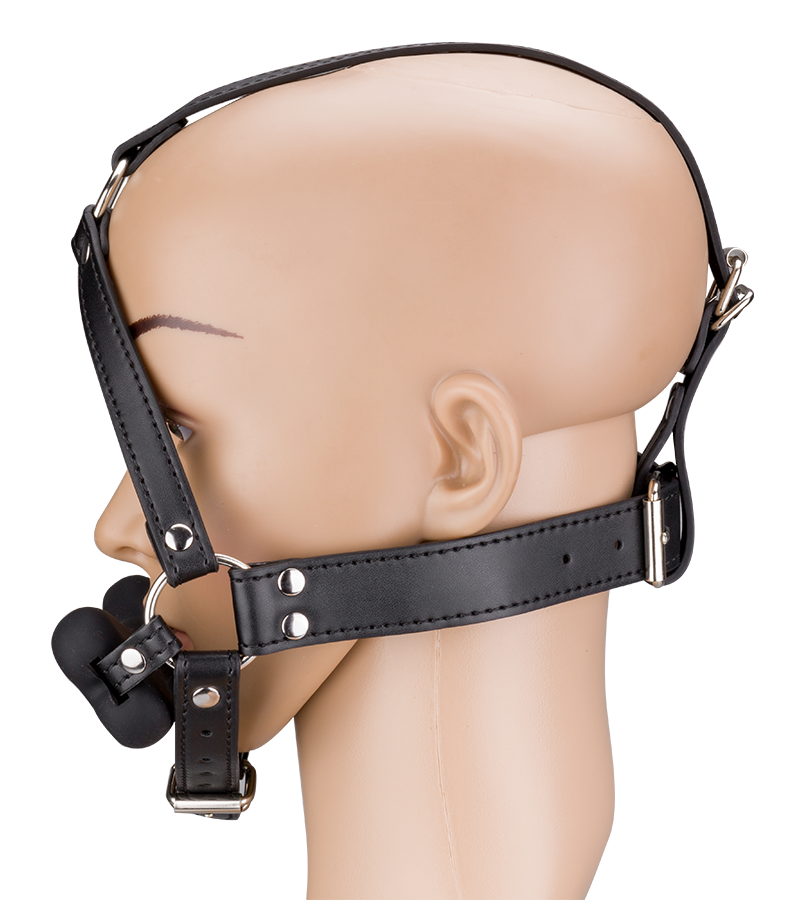 Puppy Play silicone dog bone harness gag 4.75 inches