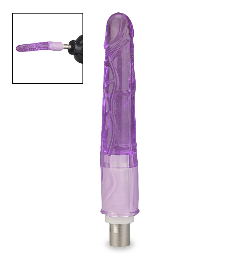 Purple dildo attachment for sex machine