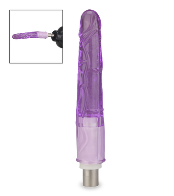 Purple dildo attachment for sex machine