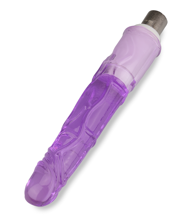 Purple dildo attachment for sex machine