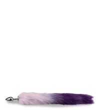 Load image into Gallery viewer, Purple vegan fur fox tail butt plug