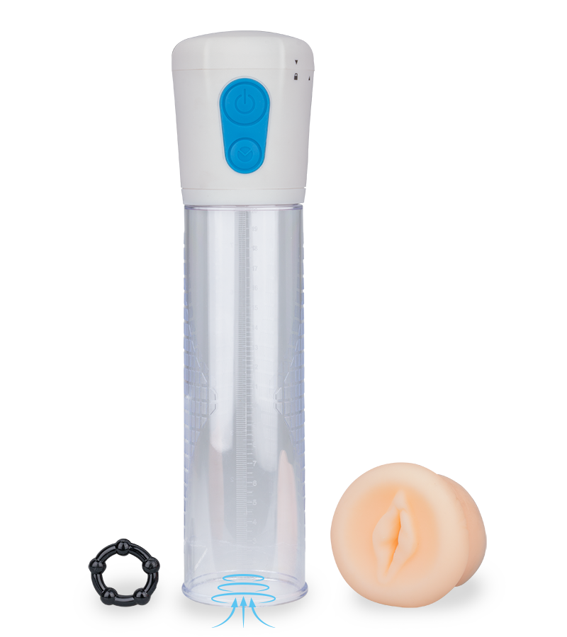 Pussy stroke penis-maximizing pump