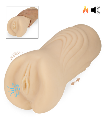 Raffaela TPE vaginal masturbator with suction, thrusting, vibration and heating functions