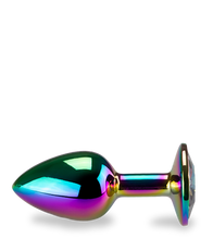 Load image into Gallery viewer, Rainbow heart jewel butt plug -  S