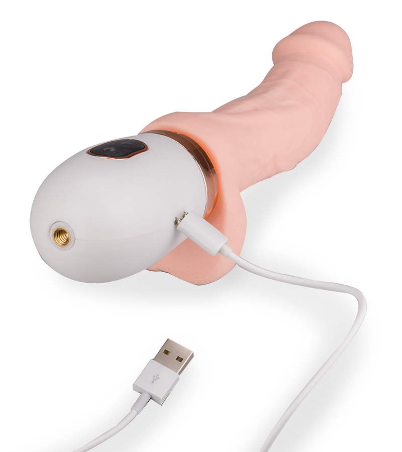 Randy remote-controlled rotating suction-cup dildo