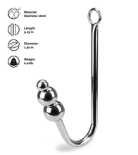 Load image into Gallery viewer, Rattlesnake triple-bead anal hook