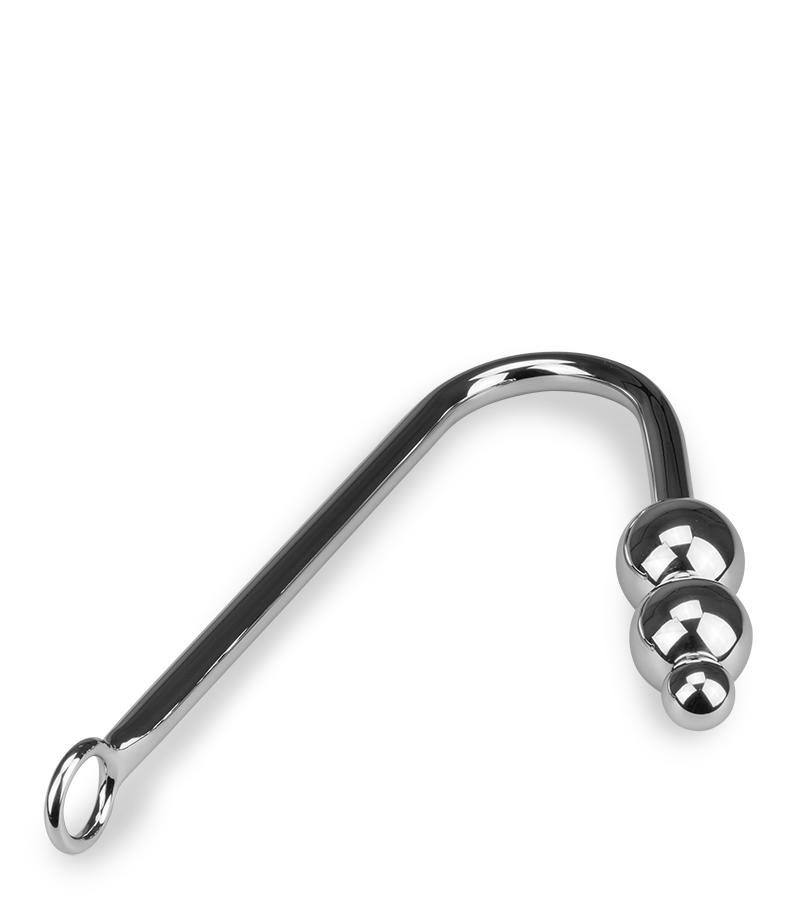 Rattlesnake triple-bead anal hook