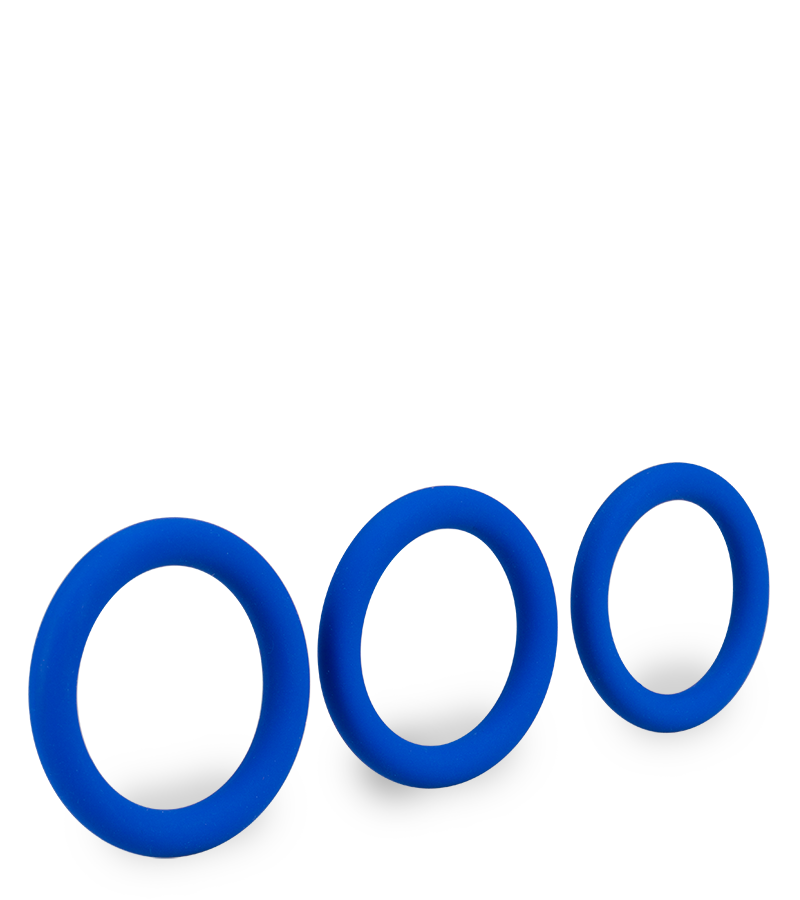 Raven set of three medical-grade silicone cock rings